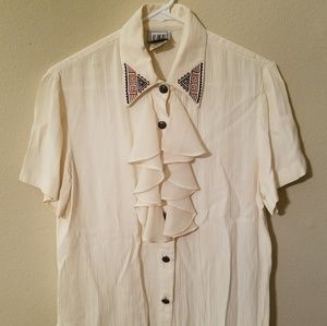 Vintage Ruffled Blouse